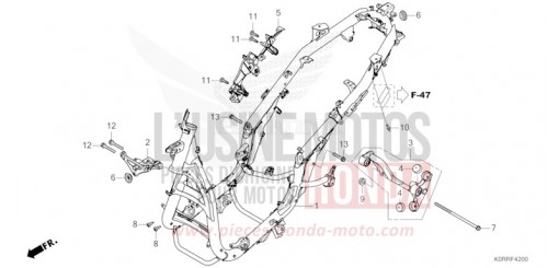 CARROSSERIE DE CHASSIS SH125ADR de 2024